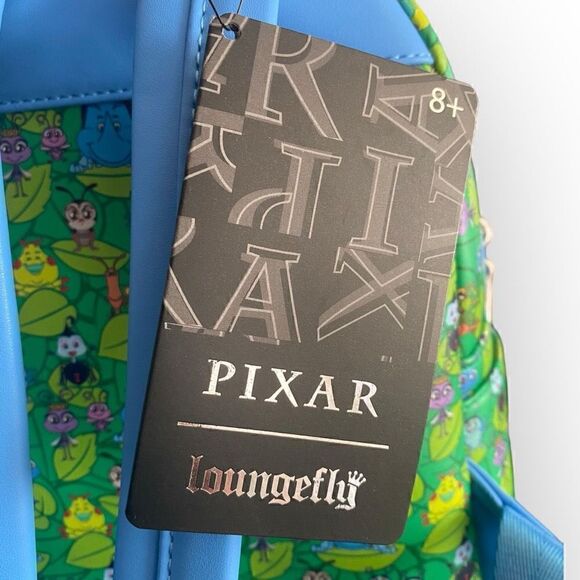 Loungefly Disney Pixar A Bug’s Life Mini Backpack Green Bugs New Exclusive - Picture 8 of 8